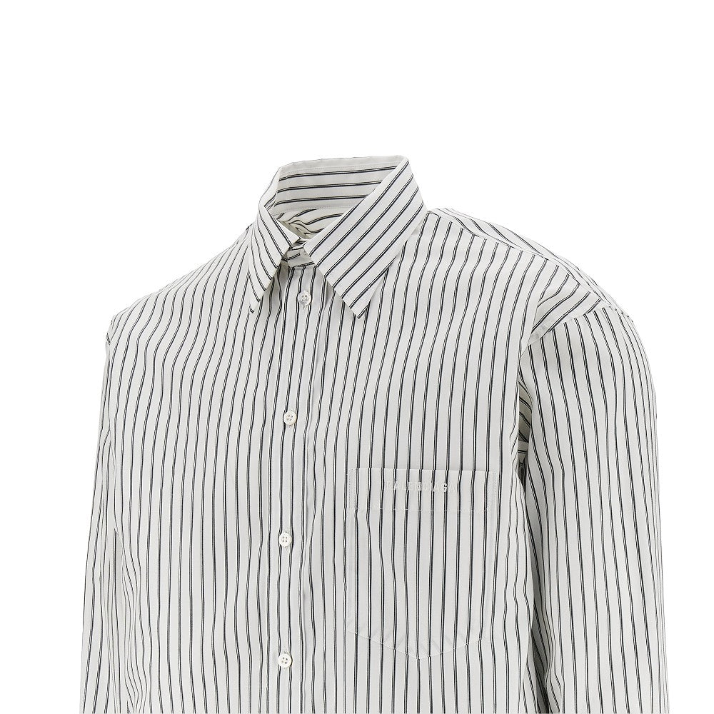 Balenciaga Pinstriped cotton-blend shirt