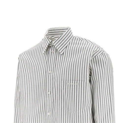 Balenciaga Pinstriped cotton-blend shirt