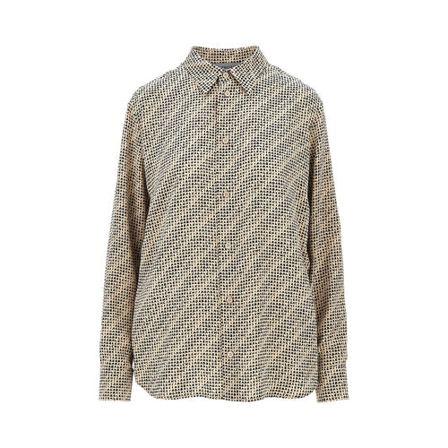BALENCIAGA Silk crêpe shirt with Monogram print