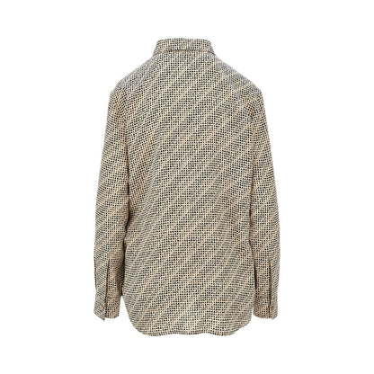 BALENCIAGA Silk crêpe shirt with Monogram print