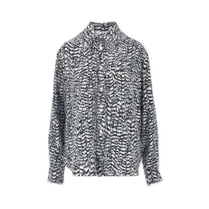 Bottega Veneta Feather-effect fil coupé viscose shirt