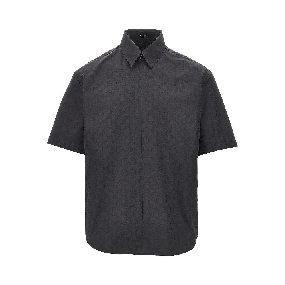 Gucci GG poplin shirt with zip closure