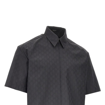 Gucci GG poplin shirt with zip closure