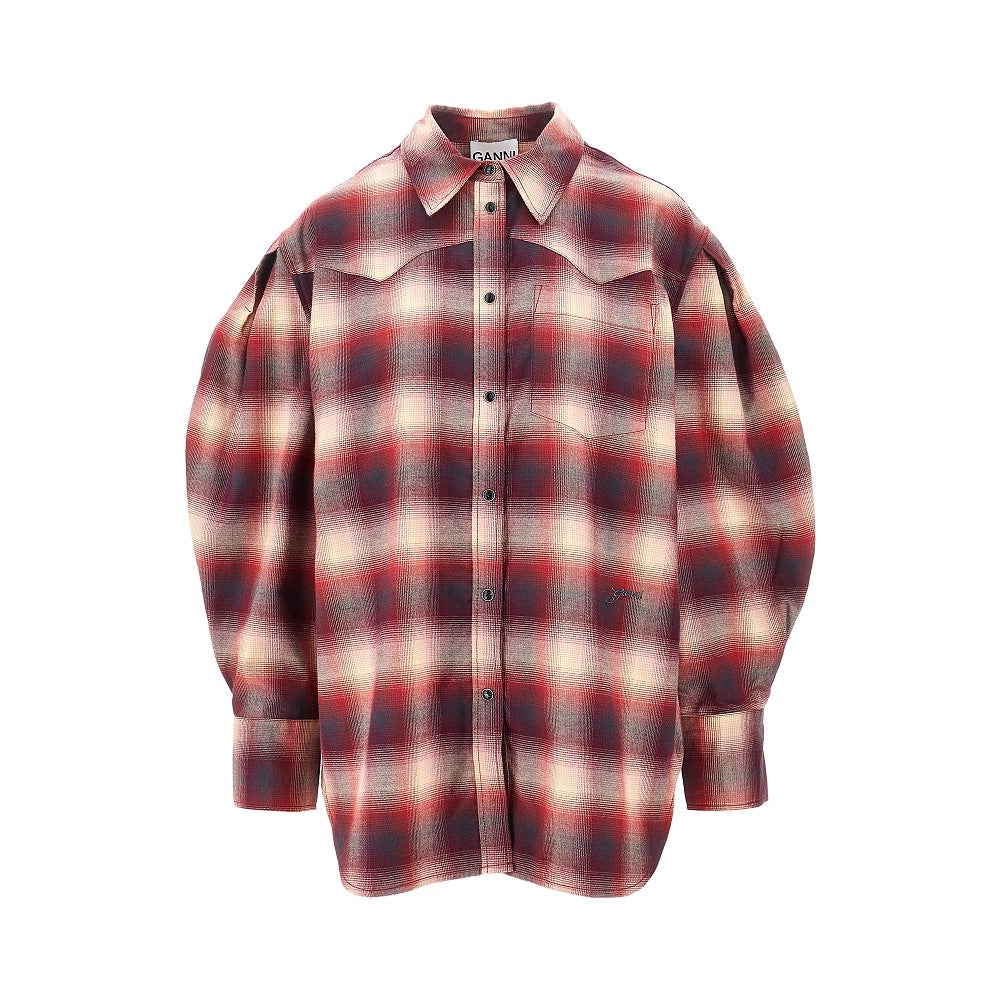 Ganni Cotton flannel shirt