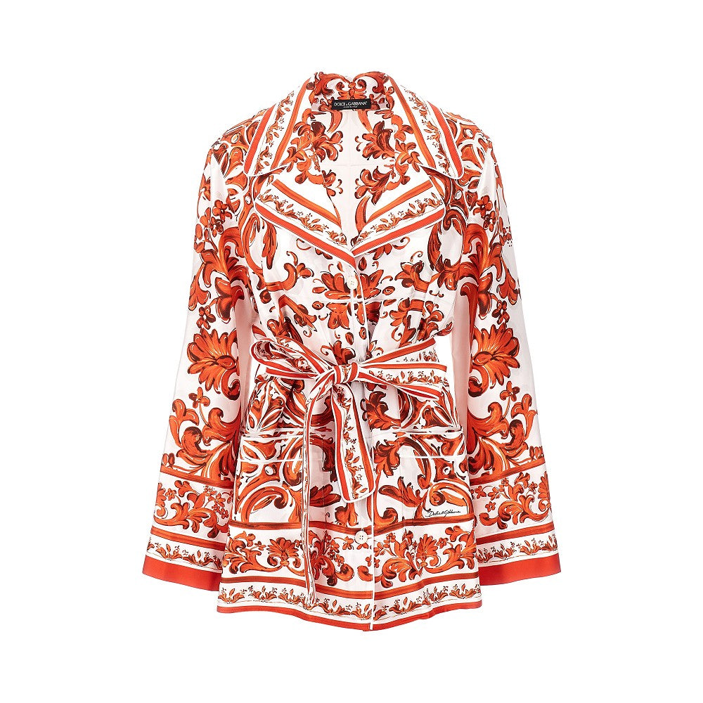 DOLCE&GABBANA Maiolica print silk Vanity shirt