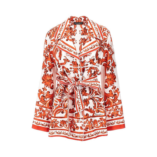 DOLCE&GABBANA Maiolica print silk Vanity shirt