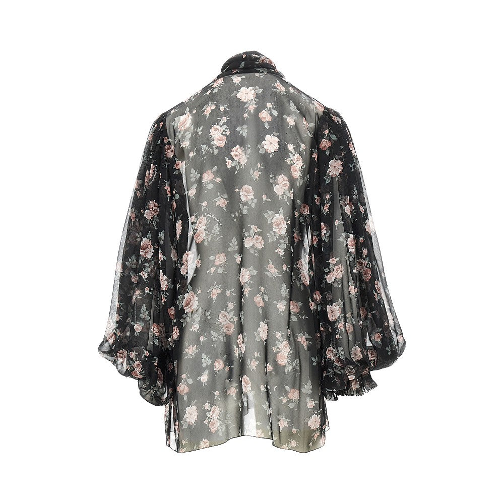 DOLCE&GABBANA Vintage roses print chiffon blouse