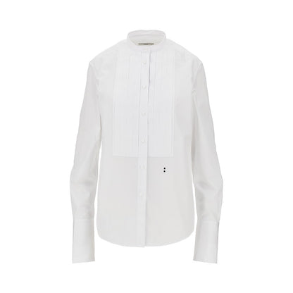 FENDI Poplin shirt with pleated plastron