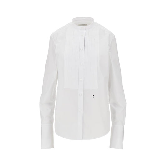 FENDI Poplin shirt with pleated plastron