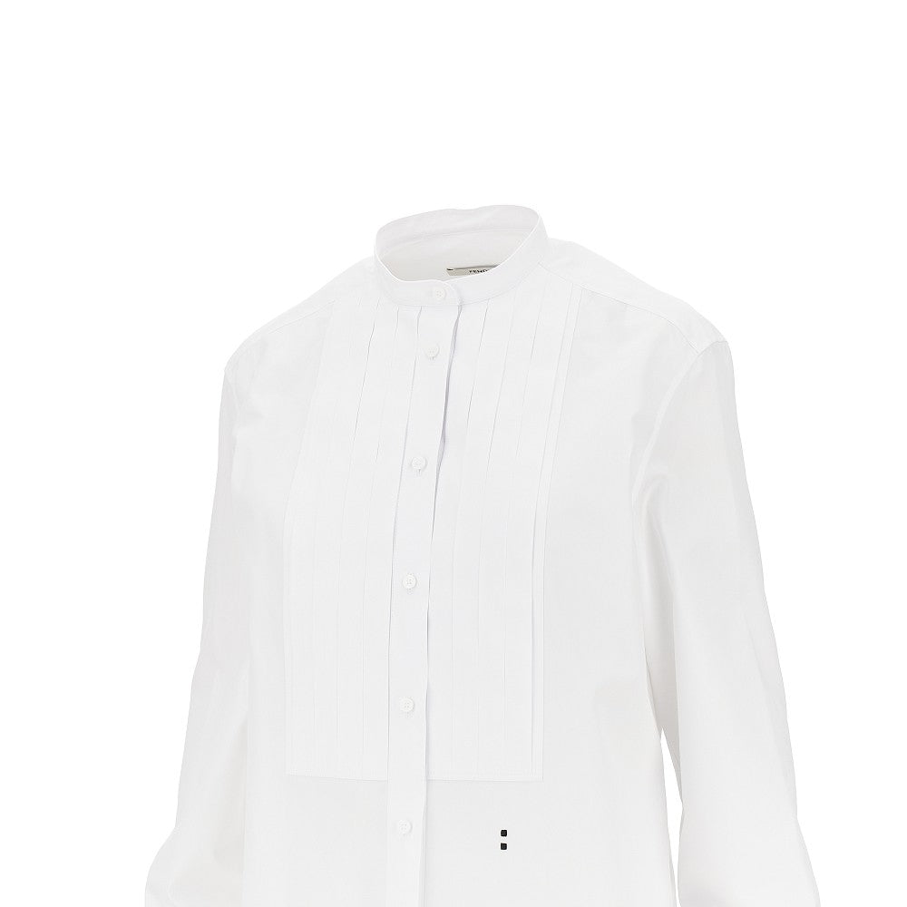 FENDI Poplin shirt with pleated plastron
