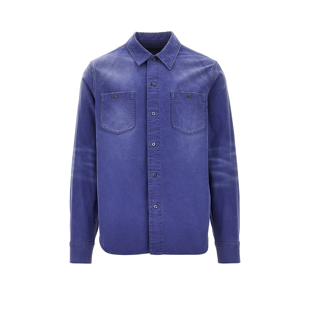 PRADA Old-effect twill overshirt