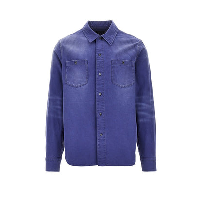 PRADA Old-effect twill overshirt
