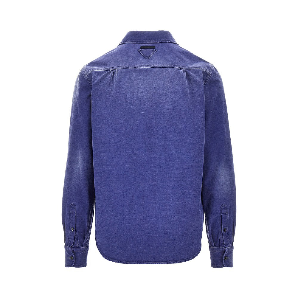 PRADA Old-effect twill overshirt