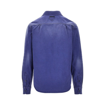 PRADA Old-effect twill overshirt