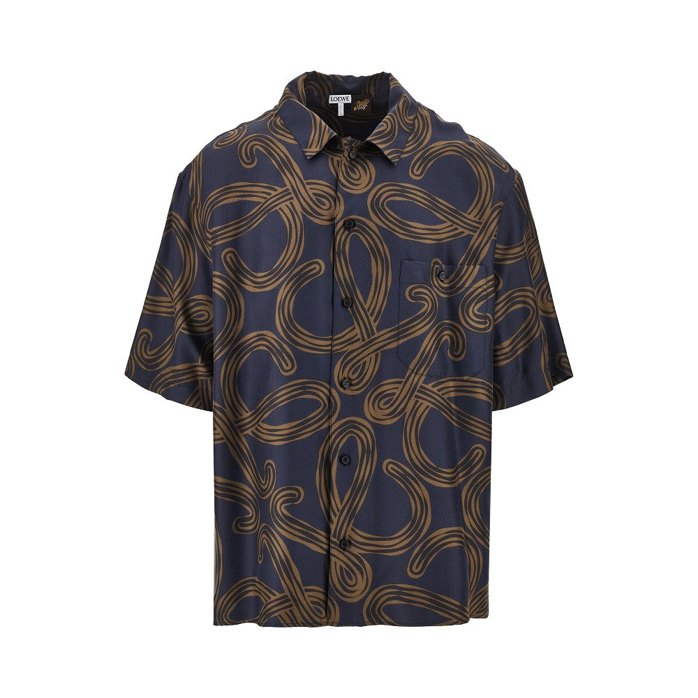 LOEWE Anagram print silk shirt