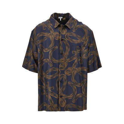 LOEWE Anagram print silk shirt