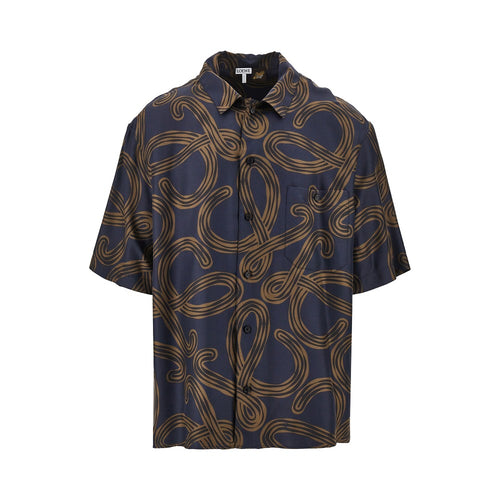 LOEWE Anagram print silk shirt