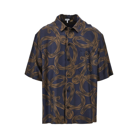 LOEWE Anagram print silk shirt