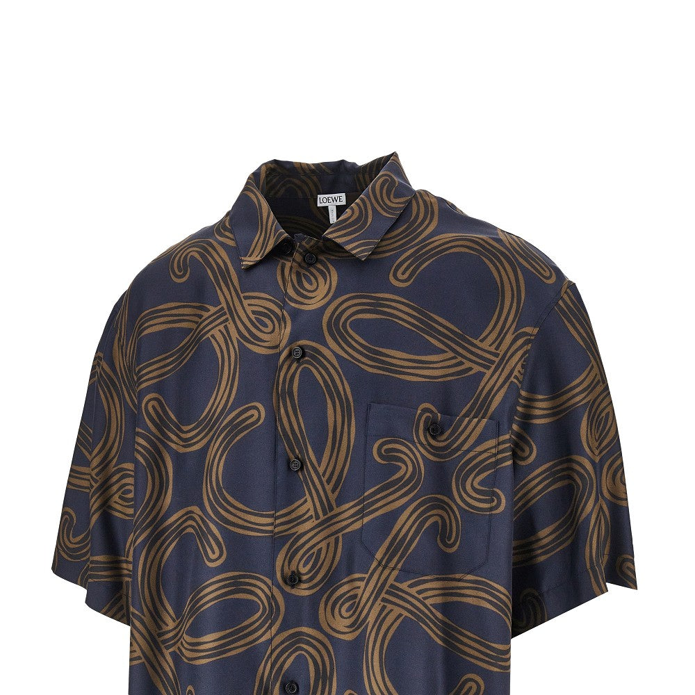 LOEWE Anagram print silk shirt