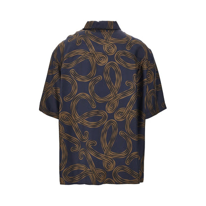 LOEWE Anagram print silk shirt