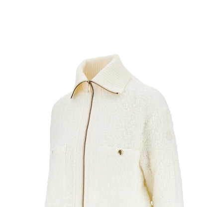 MONCLER Bouclé knit full-zip cardigan
