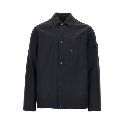 STONE ISLAND Virgin wool-blend cloth overshirt