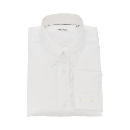 BRUNELLO CUCINELLI Twill shirt with button-down collar