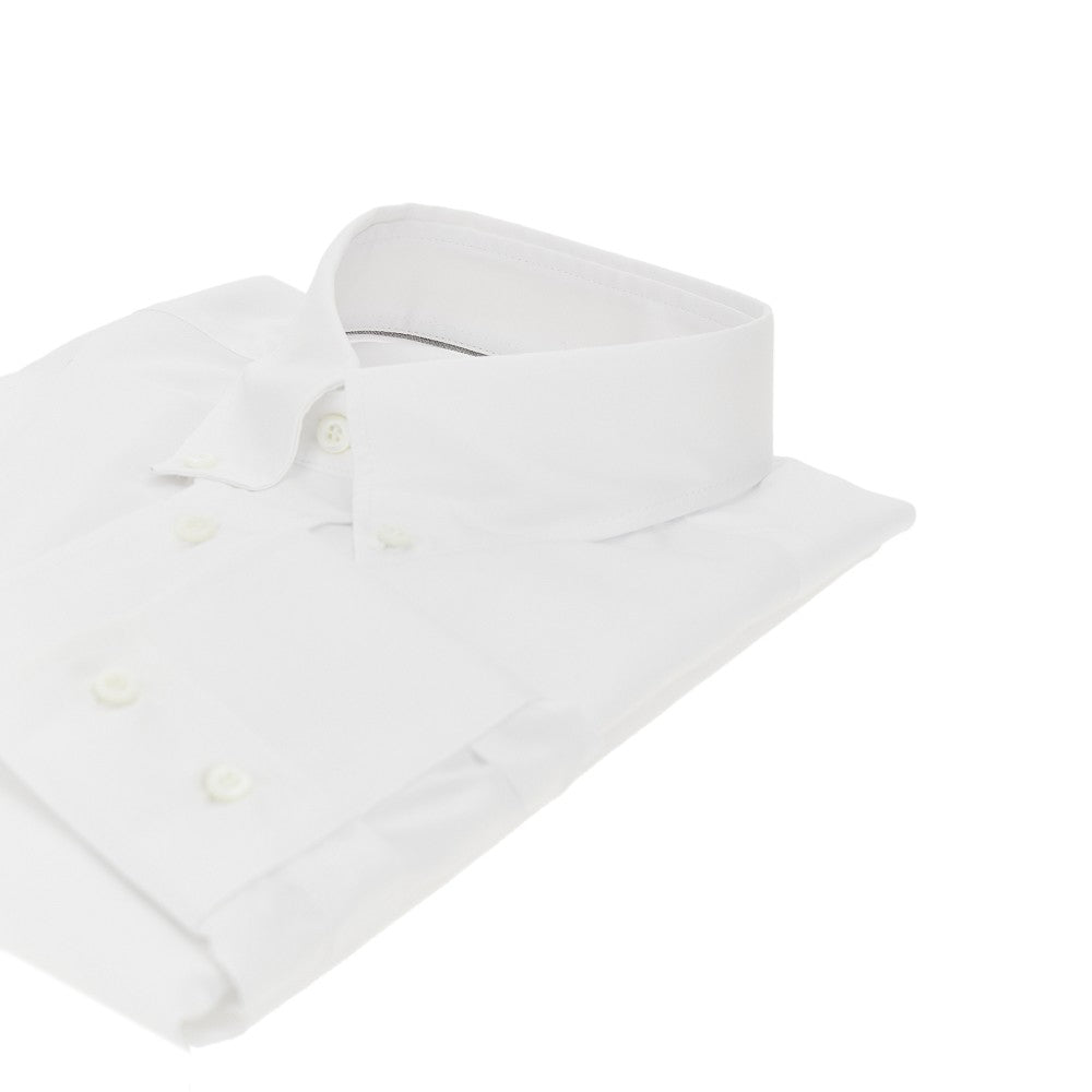BRUNELLO CUCINELLI Twill shirt with button-down collar