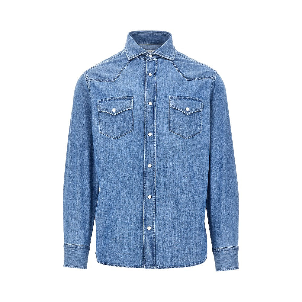 BRUNELLO CUCINELLI Cotton denim shirt