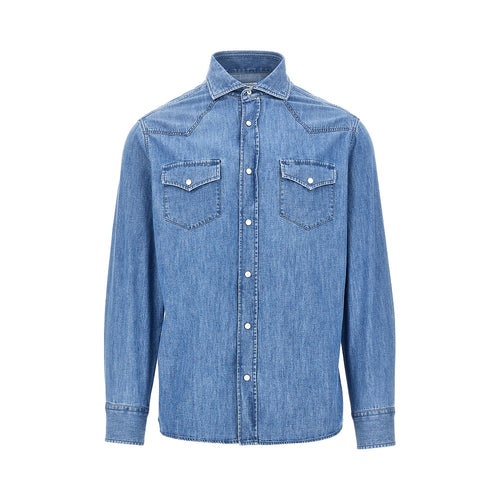 BRUNELLO CUCINELLI Cotton denim shirt