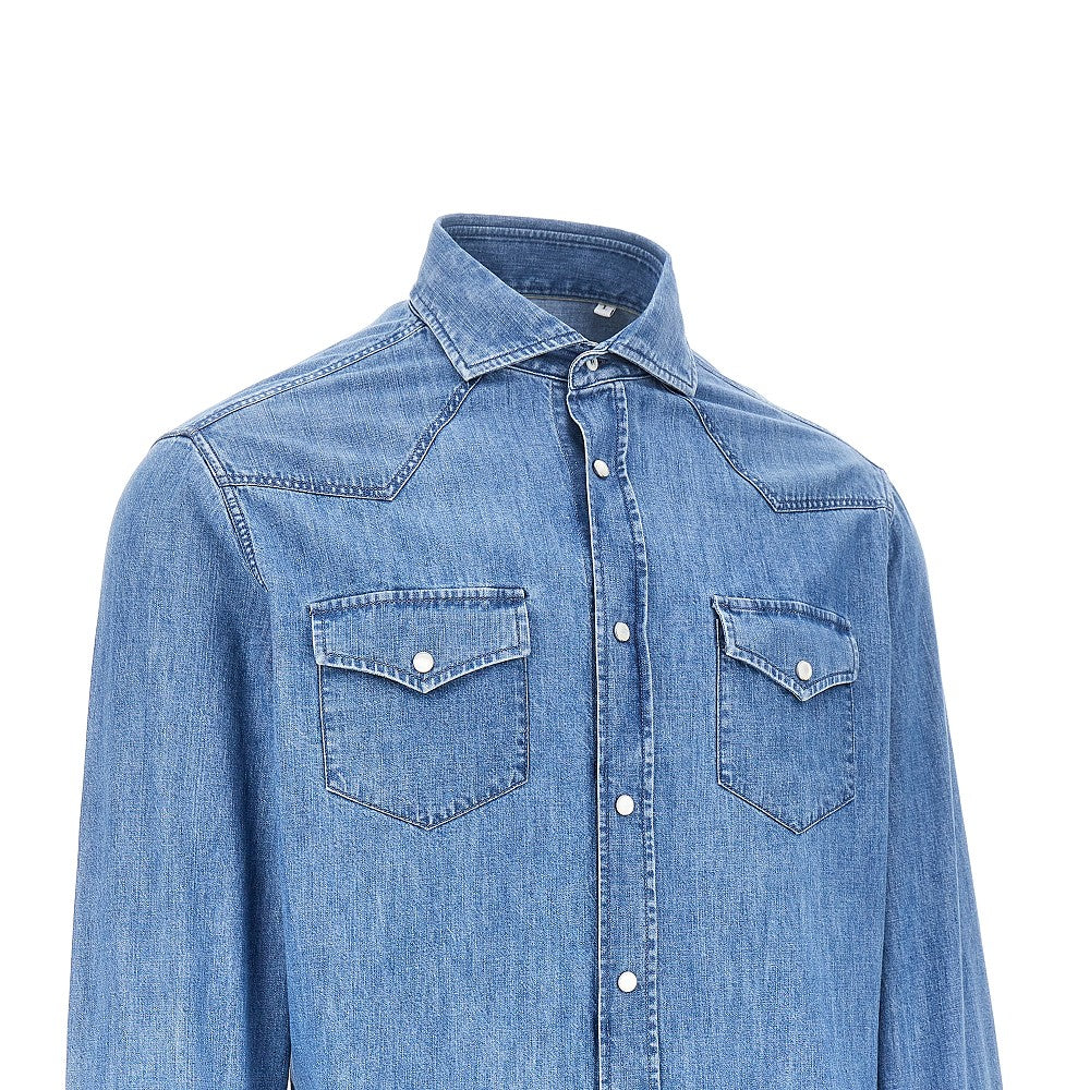 BRUNELLO CUCINELLI Cotton denim shirt