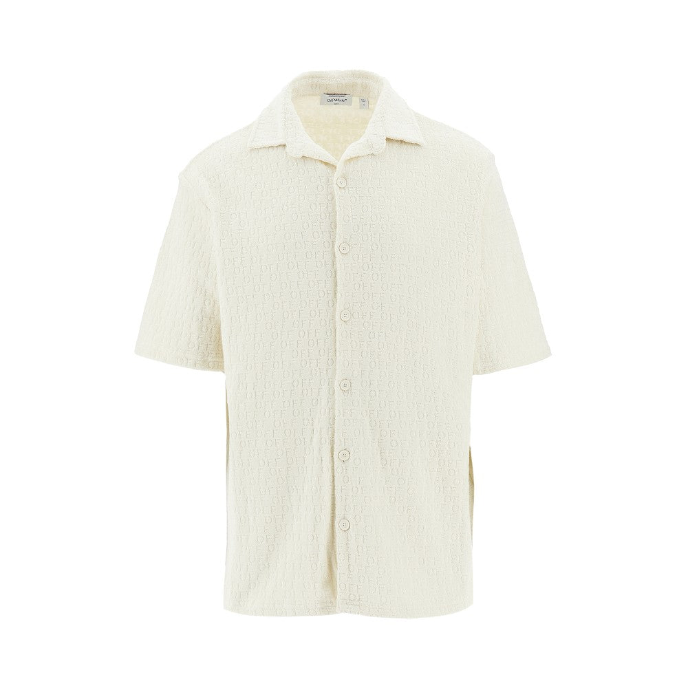 OFF WHITE Jacquard terry bowling shirt