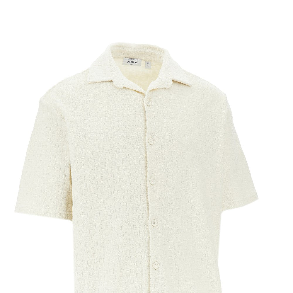 OFF WHITE Jacquard terry bowling shirt