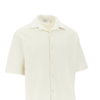 OFF WHITE Jacquard terry bowling shirt