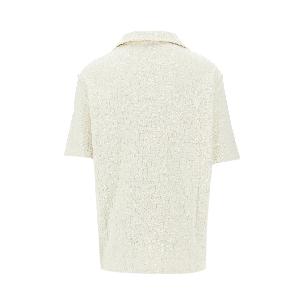 OFF WHITE Jacquard terry bowling shirt