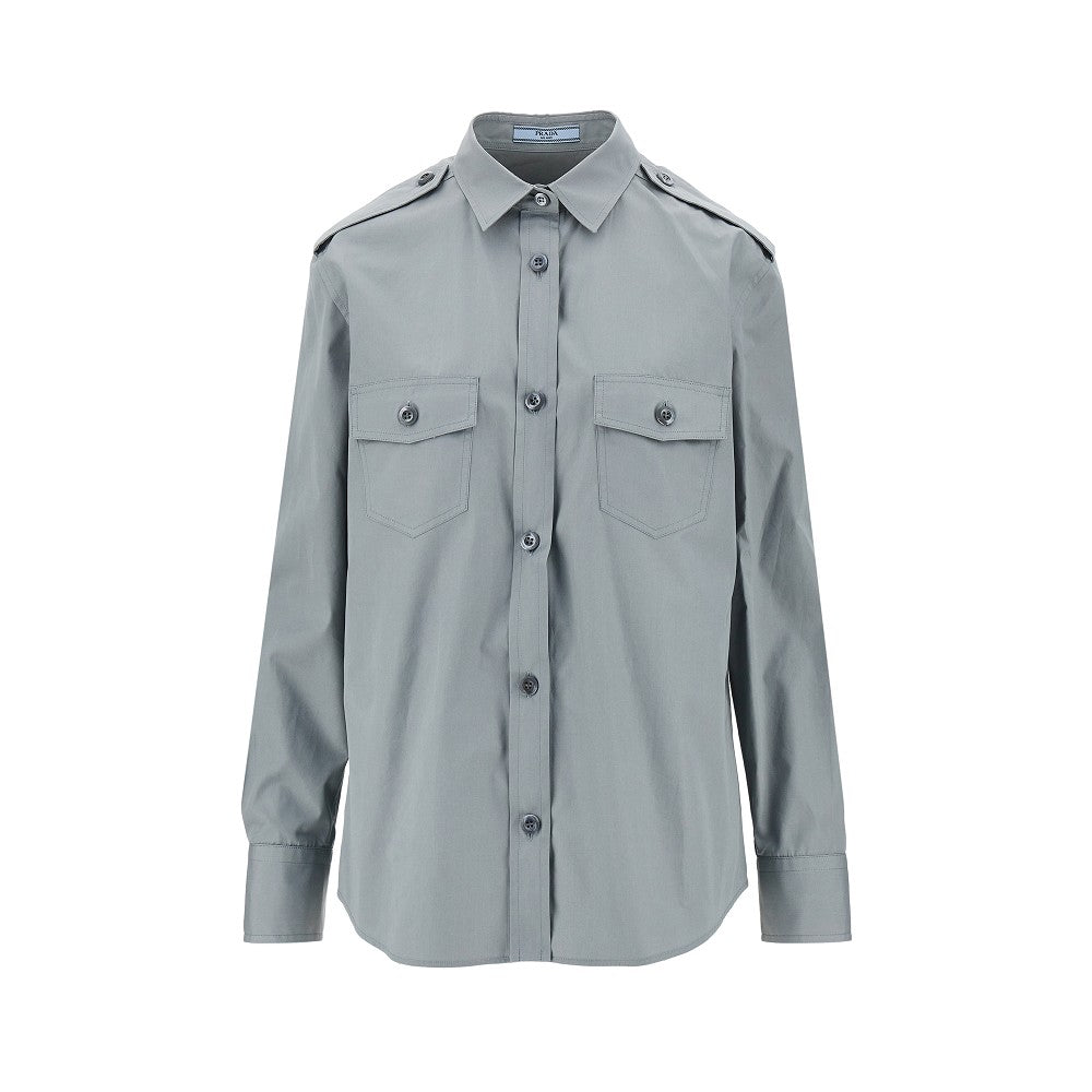 PRADA Poplin shirt with utility details