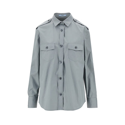 PRADA Poplin shirt with utility details
