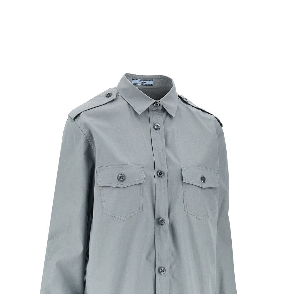 PRADA Poplin shirt with utility details