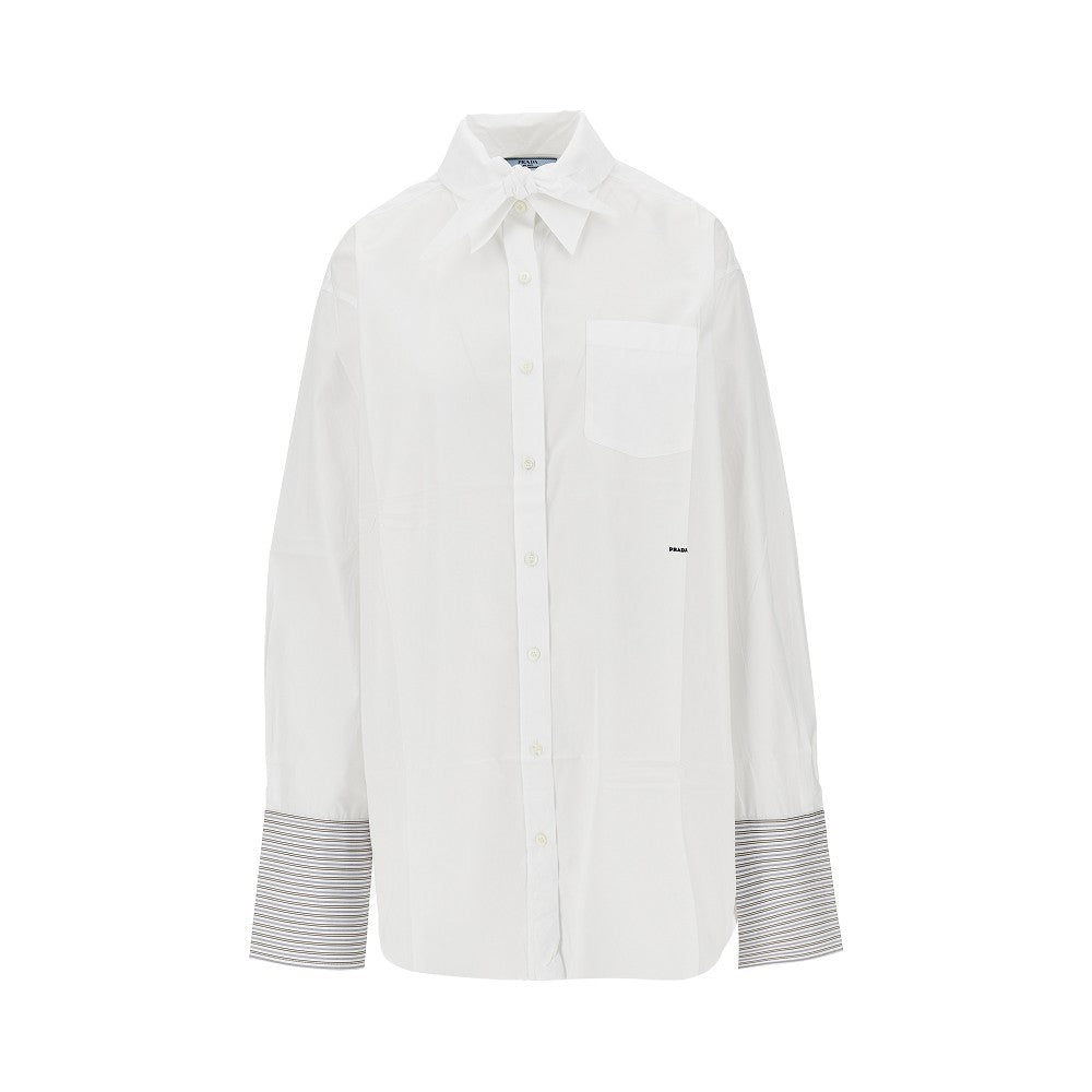 PRADA Poplin shirt with scarf