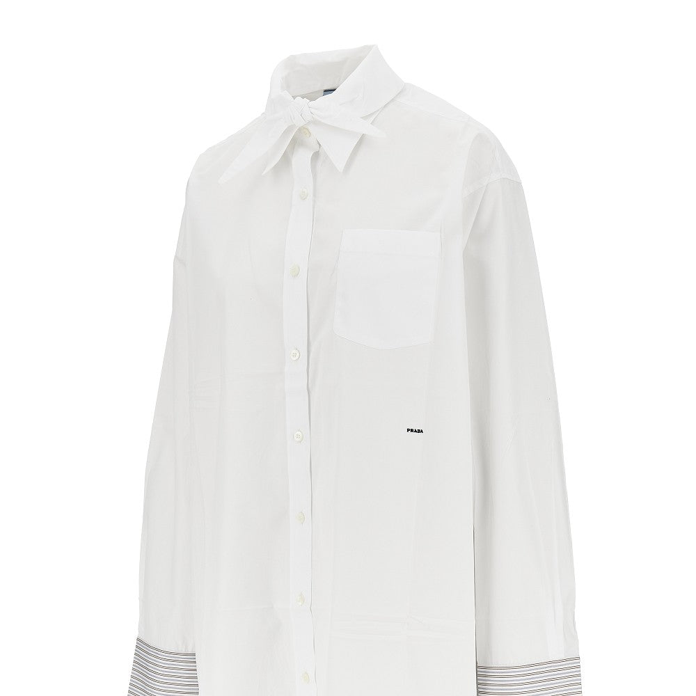PRADA Poplin shirt with scarf