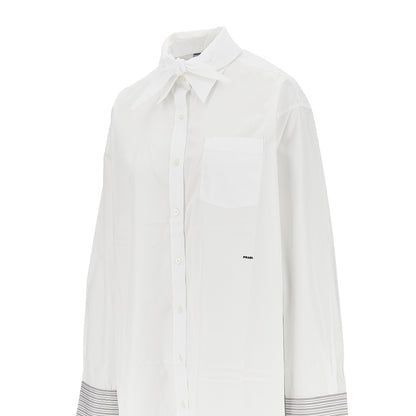 PRADA Poplin shirt with scarf