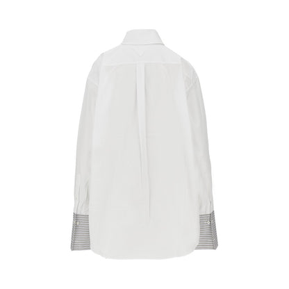 PRADA Poplin shirt with scarf