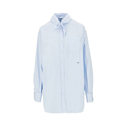 PRADA Poplin shirt with scarf