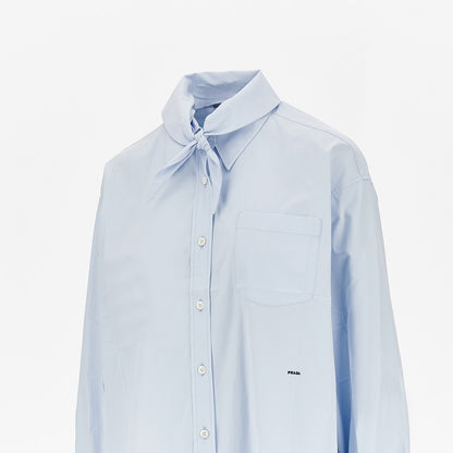 PRADA Poplin shirt with scarf