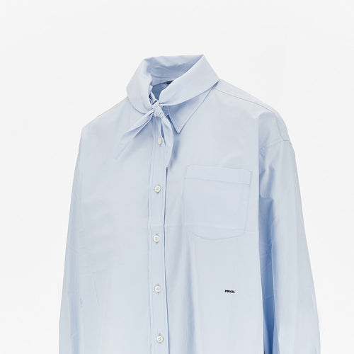 PRADA Poplin shirt with scarf