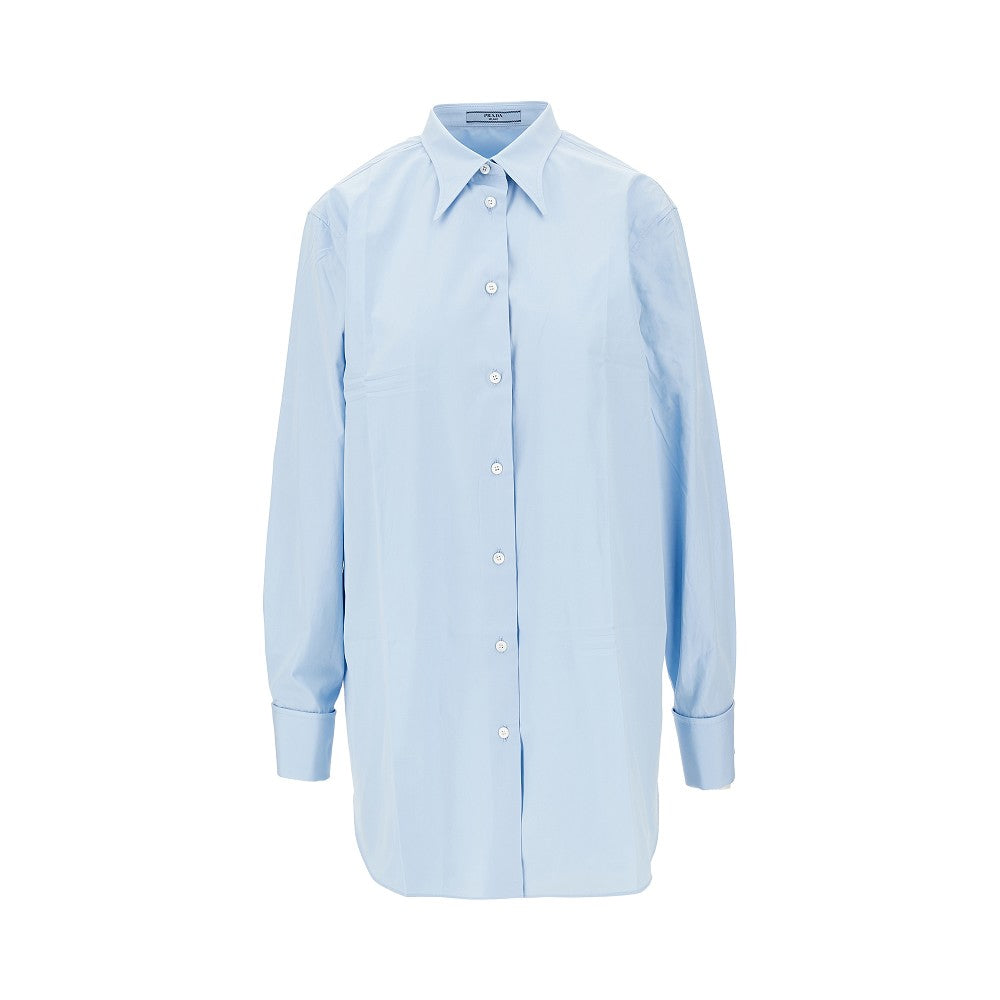 PRADA Creased effect poplin shirt