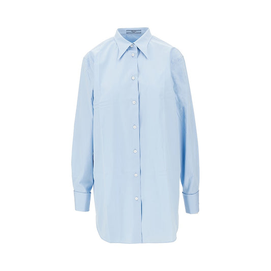 PRADA Creased effect poplin shirt