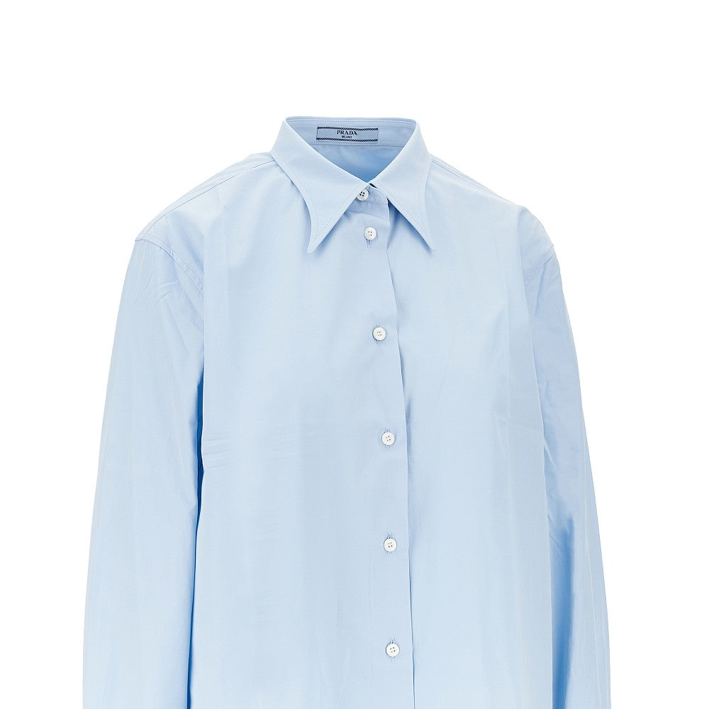 PRADA Creased effect poplin shirt
