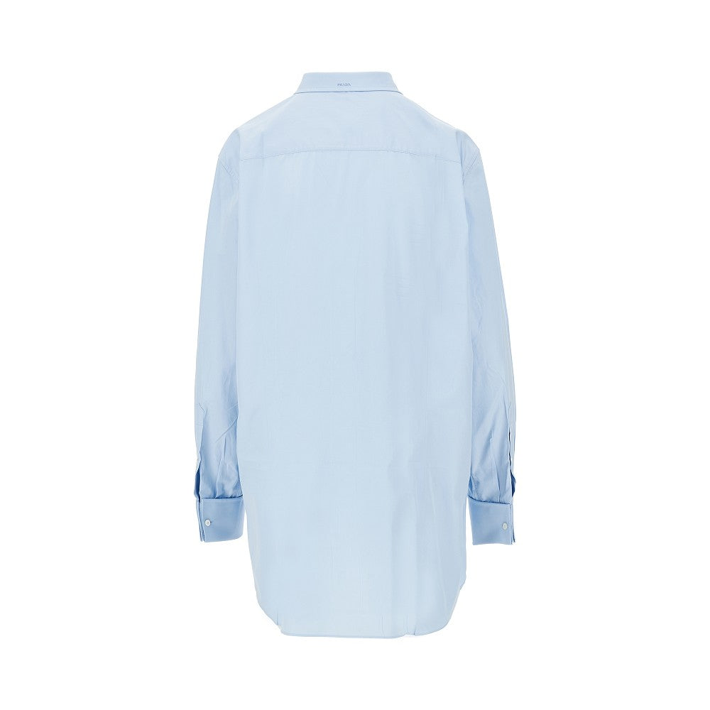 PRADA Creased effect poplin shirt