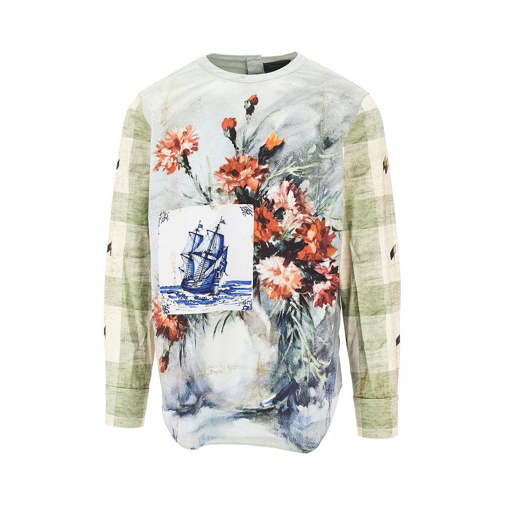 Prada Printed cotton crewneck shirt